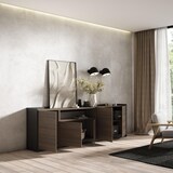 thumbnail of Sideboard, Highboard, 260x80x37 cm, 5 Türen, Wohnzimmer, Küche, Dunkler Eiche und Schwarz