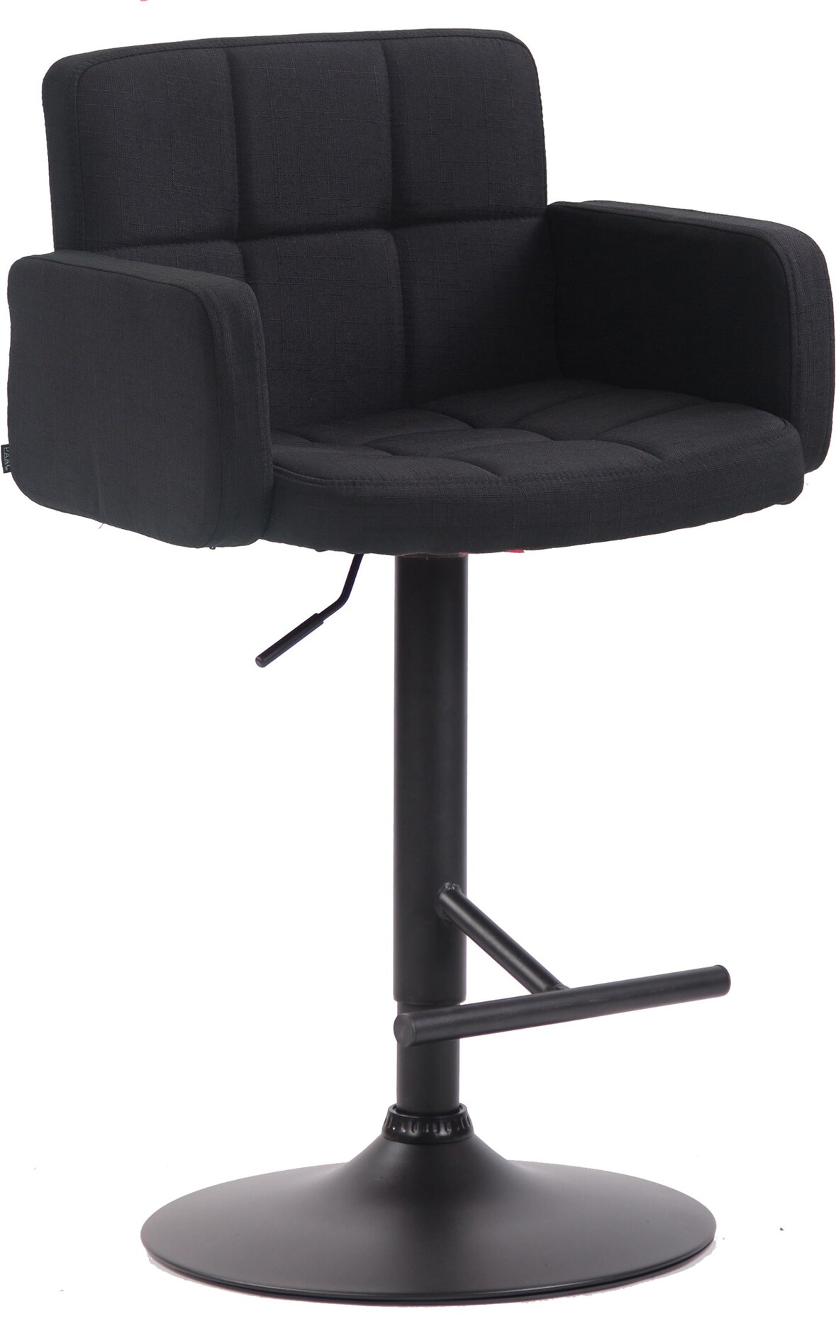 CHEFGASTRO Barhocker ATACAMA, Stoff Schwarz HxBxT 93x60x56cm Stoff Schwarz Barstuhl