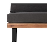 thumbnail of Sillón HWC-H54, sillón de jardín, madera de acacia hilada con certificado MVG aluminio ~ marrón, tapizado gris oscuro