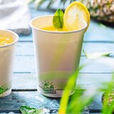 thumbnail of BIOZOYG 1000 Stück Kaffeebecher 180ml / 7,5oz Einwegbecher Pappbecher weiß mit Bedruckung, kompostierbar nachhaltig Partybecher Trinkbecher Biobecher