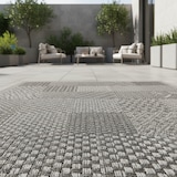 thumbnail of Teppich Balkon Unifarben Pflegeleicht Waschbar Strapazierfähig Terrasse Küche Grau 120x170 cm OEKO-TEX Gekettelt – MALOJA von Kadima Design