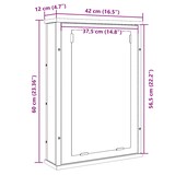 thumbnail of vidaXL Bad-Spiegelschrank Schwarz Eiche-Optik 42x12x60cm Holzwerkstoff
