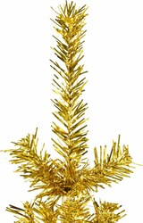 thumbnail of vidaXL Künstlicher Halb-Weihnachtsbaum mit Ständer Schlank Gold 240 cm