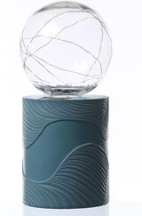 thumbnail of LED Solar Tischlampe GLOW blau Kugelleuchte mit Drahtlichterkette für Terrasse