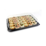 thumbnail of MONOUSO - Herbruikbare Kunststof Dienblad met Deksel Zwart 35x24cm (5 stuks)