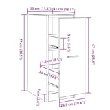 thumbnail of vidaXL Apothekerskast Zwart eiken 30 x 41 x 77,5 cm Bewerkt hout
