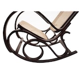 thumbnail of Schommelstoel M41, schommelstoel TV-fauteuil, massief houten rotan, MVG-gecertificeerd ~ walnoot look