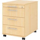 thumbnail of bümö Rollcontainer mit Schubladen, Container abschließbar aus Holz in Ahorn - Rollwagen für's Büro als Schreibtisch Unterschrank, Bürocontainer od.