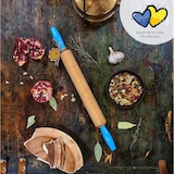 thumbnail of Nudelholz aus Holz mit Griffen – 50 x 4,5 cm – Backzubehör und Küchenbedarf – Blau