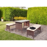 thumbnail of Poly-Rattan Esstisch HWC-G16, Esszimmertisch Gartentisch Tisch, Gastronomie 112x60cm ~ schwarz