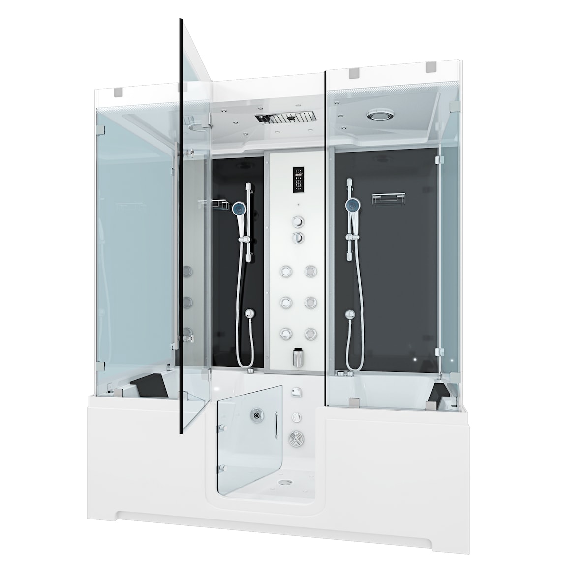 Kombination Badewanne Dusche K88-SW-EH-B-EA Duschtempel 180x100 cm OHNE Zusatzoption