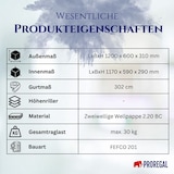 thumbnail of PROREGAL 1x Versandkarton 2-wellig | LxBxH 1200 x 600 x 310 mm | Belastbar bis 30 kg | Faltkarton Karton Paket für Versand mit DHL