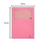 thumbnail of Exacompta 50156E 100er Packung Fenstermappen BAHIA 160g/qm - 22x31 cm - Rosa