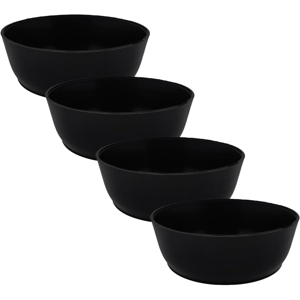 Anrührbecher Gips Mischbecher Schwarz 4 Stück 150 mm Durchmesser Zylindrisch