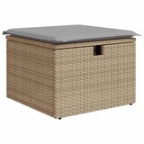 thumbnail of vidaXL Garten-Sofa-Set mit Kissen mit Speicher 5 pcs Beige Poly Rattan