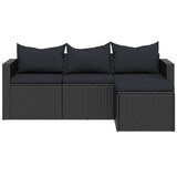 thumbnail of vidaXL Loungeset poly rattan zwart