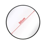 thumbnail of Albatros Spiegel rund schwarz mit Metallrand, 50cm Durchmesser, für Wohnzimmer, Badezimmer, Flur, Schlafzimmer, groß, Wand