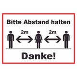 thumbnail of Bitte 2m Abstand halten Schild A0 (841x1189mm)