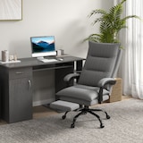 thumbnail of Bürostuhl Chefsessel 74x66x122 cm mit Massage und Heizfunktion Fußstütze 155 Grad Neigung höhenverstellbar ergonomisch Grau