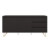 thumbnail of SalesFever Sideboard aus MDF | 2 Türen und 3 Schubladen | Beine Metall mit Messinglegierung | B 150 x T 40 x H 70 cm | grau