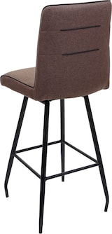 thumbnail of Décoshop26 - Barhocker mit Fußstütze aus Stahl und braunem Stoff modernes Design 04_0005287