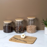 thumbnail of Tarro de cristal con tapa de madera 2,4 L - Ideal para guardar alimentos e ingredientes en la cocina - Transparente