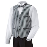 thumbnail of 550 - Herrenweste : Blockstreifen silber/schwarz 100% Polyester 210 g/m² L