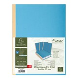 thumbnail of Exacompta - Réf. 770010E - Paquet de 25 chemises rigides à soufflet dos toilé Forever® 320 g/m² - dos de 30 mm - dim 24x32cm pour A4 - bleu vif