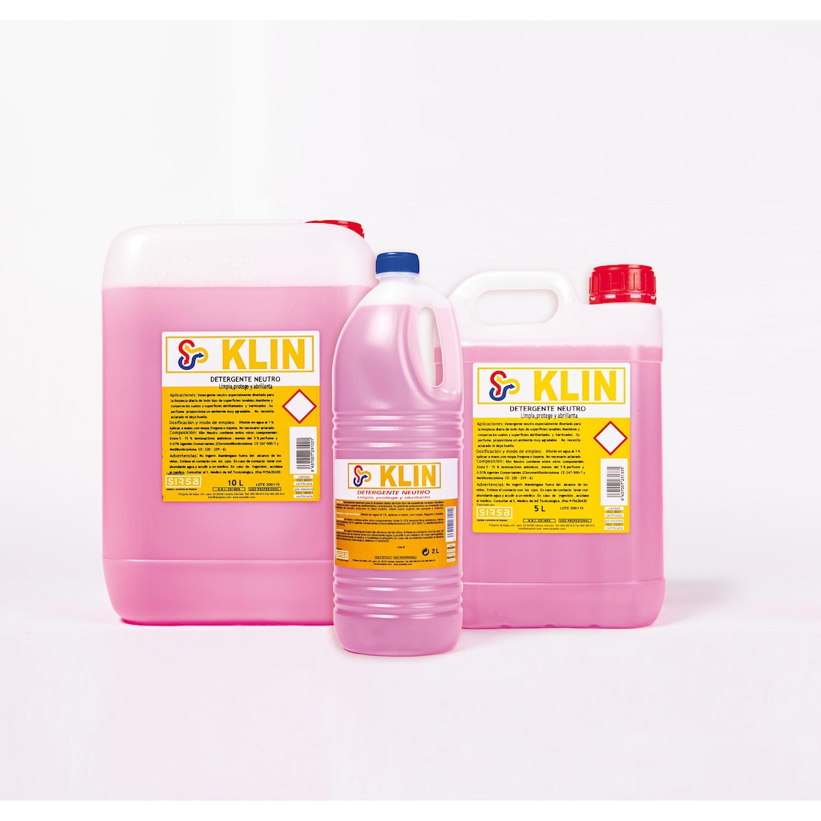 KLIN Detergente limpiador fregasuelos friegasuelos NEUTRO todo tipo de suelos terrazo, mármol, parqué, madera, baldosa cerámica. 5 Litros