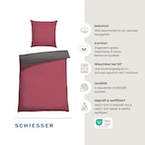thumbnail of Schiesser Bettwäscheset Doubleface - Renforcé - 2-teilig - 135 x 200 cm - Rot-Dunkelgrau
