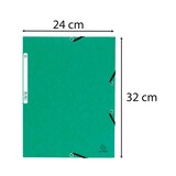 thumbnail of Exacompta  Cod. 55503E - Cartella 3 lembi con elastici in cartoncino lustré 400 g/mq - 24x32cm verde - Confezione da  25 pz.