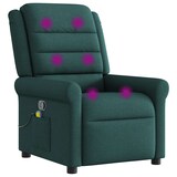 thumbnail of vidaXL Massagesessel Dunkelgrün Stoff