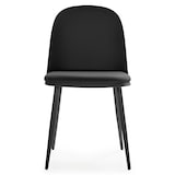 thumbnail of Lot de 4 chaises Kana noir, pieds en métal et assise rembourrée