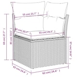 thumbnail of vidaXL 11-teiliges Gartensofa-Set mit Kissen, braun, Polyrattan