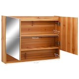 thumbnail of Helloshop26 - Armoire à miroir de salle de bain led 80 x 15 x 60 cm MDF chêne 02_0006729