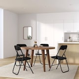 thumbnail of WellHome - Conjunto de 4 cadeiras dobráveis ​​44x52x73cm em veludo preto