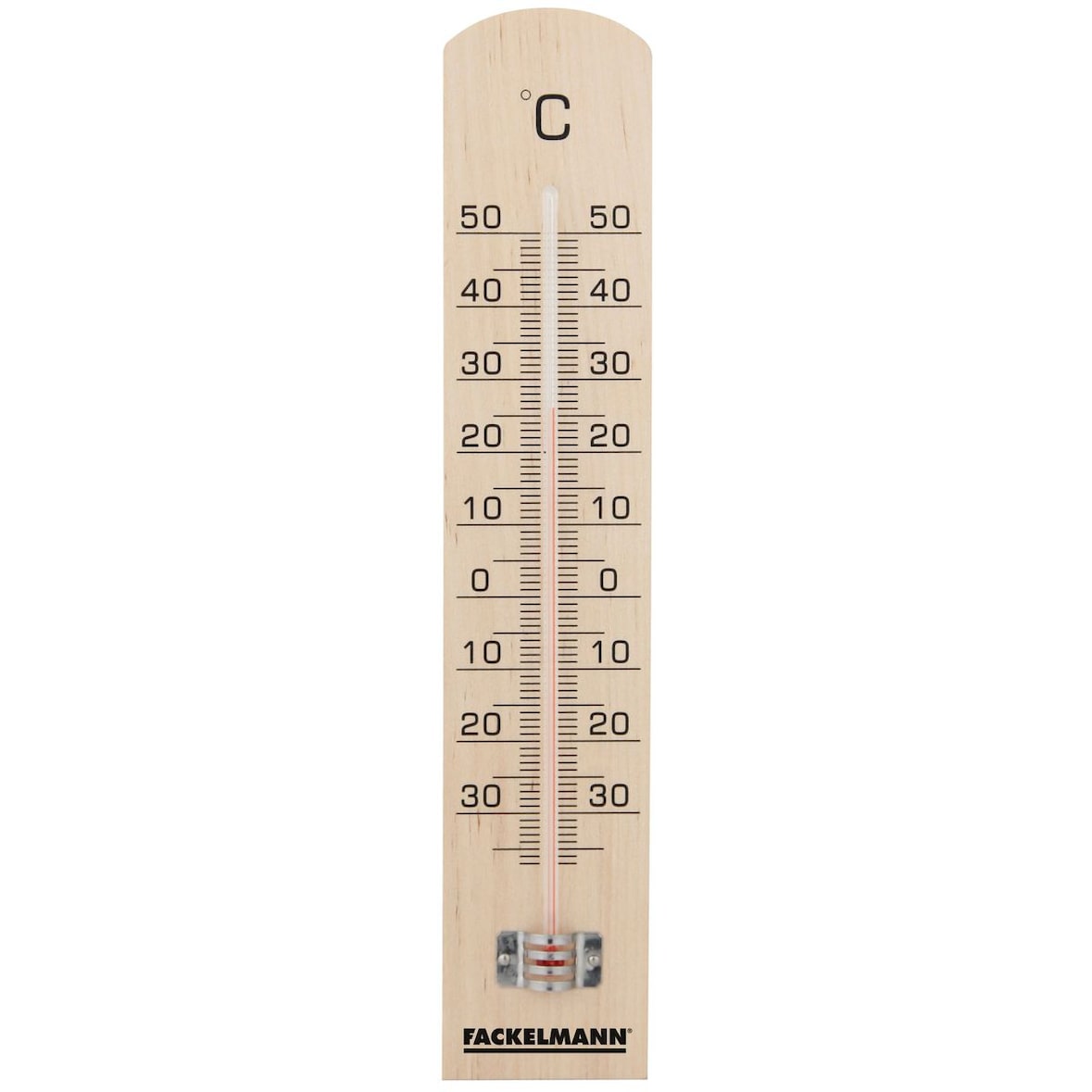 Fackelmann Tecno houten thermometer voor binnen en buiten
