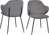 thumbnail of SalesFever Armlehnstuhl | 2er Set | Texturstoff | B 54 x T 55 x H 83 cm | Grau