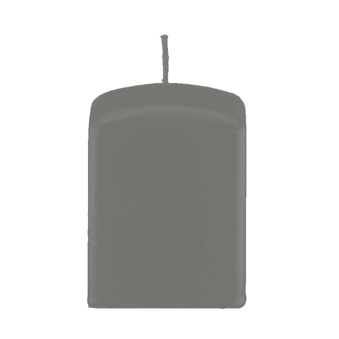 Quader Kerzen, Block Kerzen, quadratische Kerzen Grau 20 x Ø 7/7 cm, 4 Stück