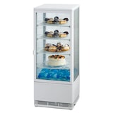 thumbnail of Cleiton® Vitrina Pastelera Expositora Refrigerada Vertical 4 Estantes 1 Puerta Blanca 100 Litros Ventilada | Vitrina Sobremesa Cristal Recto