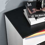 thumbnail of HOMCOM Mueble Auxiliar de Oficina Mueble Archivador con Ruedas Estantes y Cajones Armario Multiusos con Gran Almacenaje 100x35x65 cm Negro y Blanco