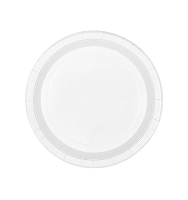 MONOUSO - Prato de Cartão Redondo Anti-Gordura Branco Ø22cm 220g/m² (50 Uds)