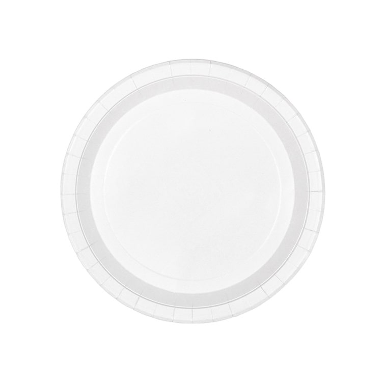 MONOUSO - Prato de Cartão Redondo Anti-Gordura Branco Ø22cm 220g/m² (50 Uds)