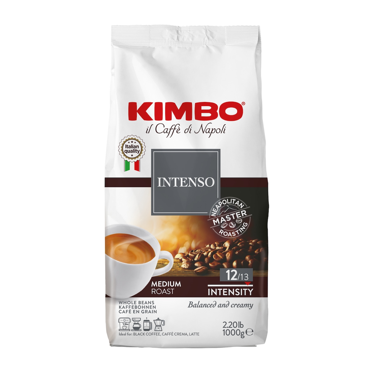 Kimbo Kaffee Aroma Intenso ganze Bohnen  (1 kg)