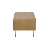 thumbnail of Möbilia Couchtisch | Rattan Front | 1 Schublade, 1 offenes Fach je Seite | MDF+Metall | B110xT59xH50 cm | natur-schwarz | 28020005 | Serie COUCHTISCH