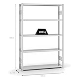 thumbnail of PROREGAL Fachbodenregal Stecksystem | Grundregal | HxBxT 200x130x30cm | 5 Ebenen | Fachlast 200 kg | Beidseitig nutzbar | Lichtgrau