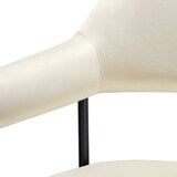 thumbnail of tectake Armlehnstuhl Doé, gepolstert, Stahlbeine  - 4er Set Webstoff off-white/schwarz