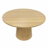 thumbnail of Table à manger scandinave ronde 120 cm effet bois clair