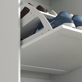 thumbnail of Mueble zapatero de recibidor armario zapatero moderno con 3 cajones abatibles y estantes ajustables para 18 pares de zapatos 60x23,5x115 cm blanco
