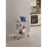 thumbnail of Carrinho de rolamento multiusos 3 níveis Prateado